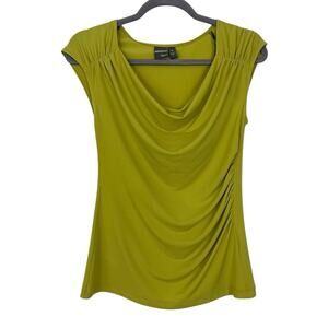 Anthracite for Muse Green Cowl Neck Ruched Blouse